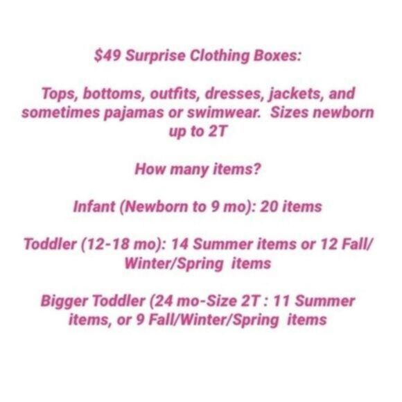 🎉 $49 SURPRISE BABY GIRLS CLOTHING BOXS 🎉 - Picture 2 of 2